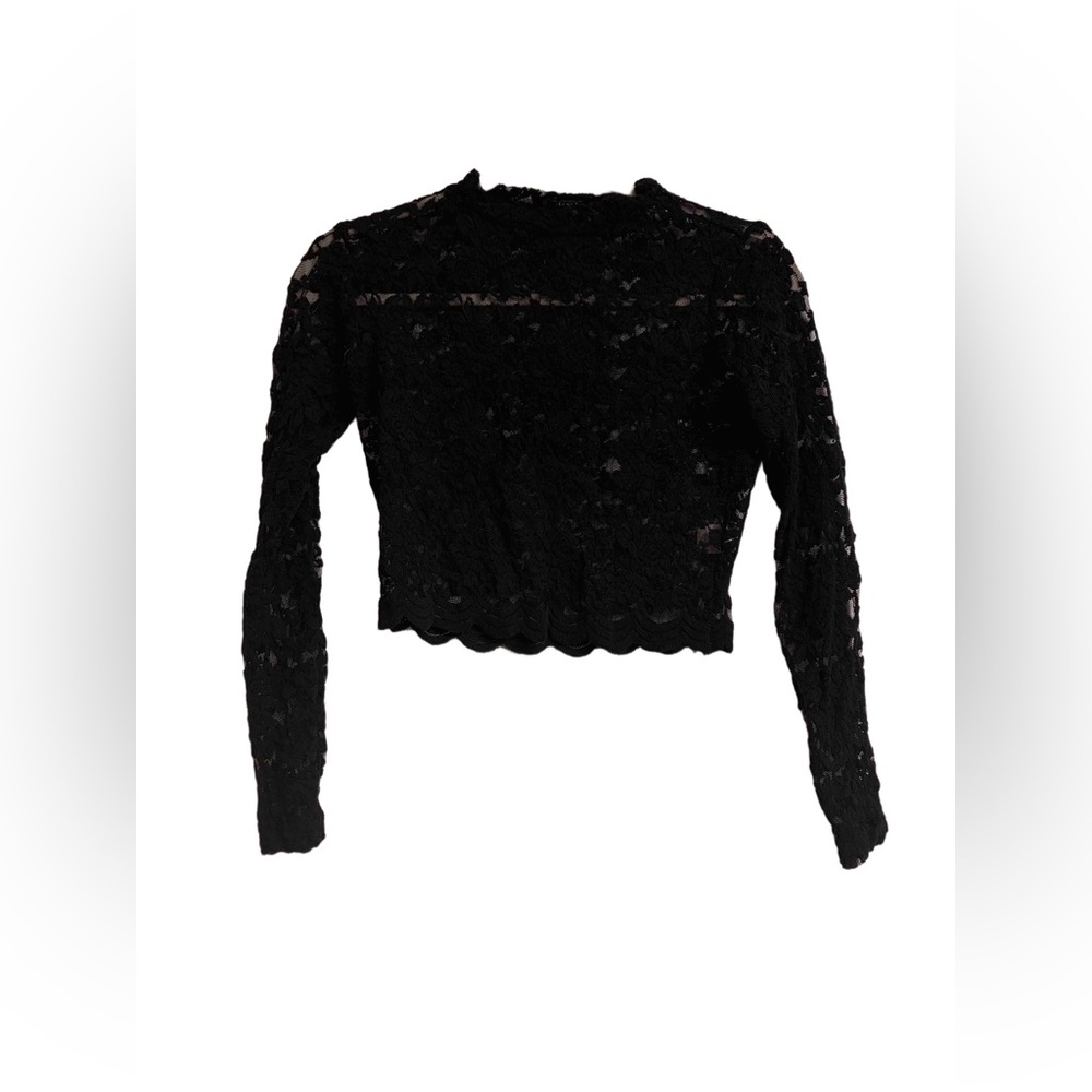 Elegant Black Lace Women's Top